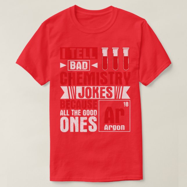 Science Chemistry Element Argon Chemist Humor Prem T-Shirt (Design Front)
