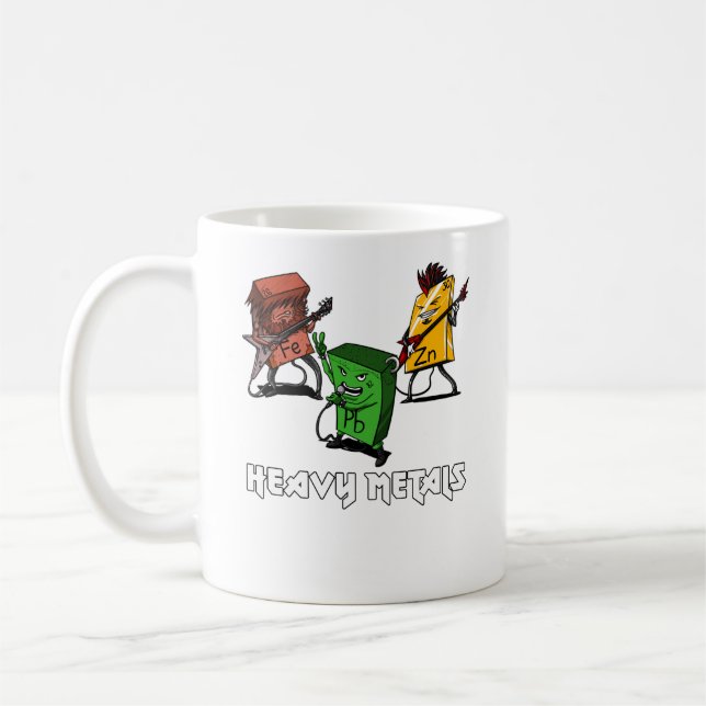 Science Chemistry Heavy Metals Nerd Geek Coffee Mug (Left)