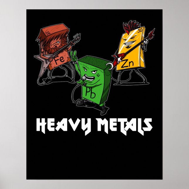 Science Chemistry Heavy Metals Nerd Geek Poster (Front)