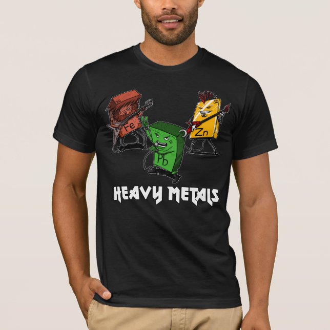 Science Chemistry Heavy Metals Nerd Geek T-Shirt (Front)