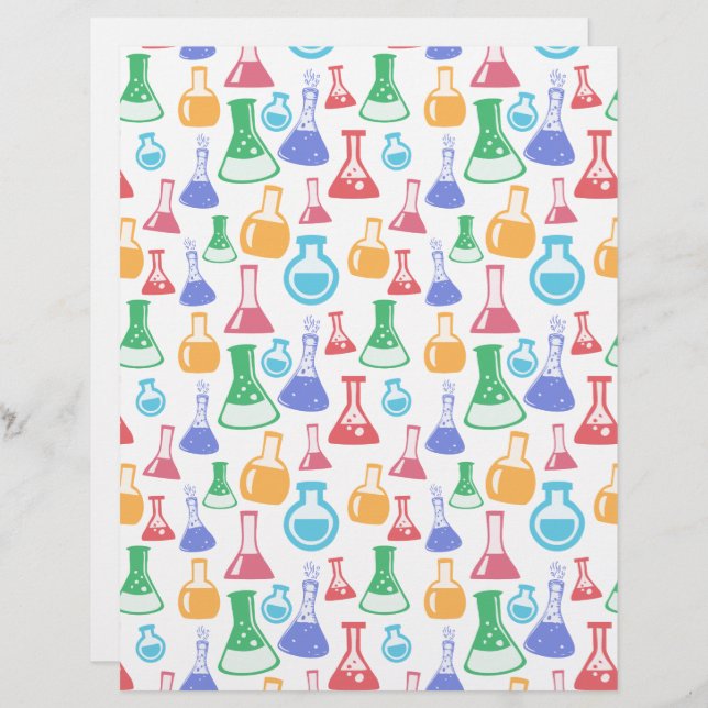 Science / Chemistry Pattern Cardstock (Front/Back)