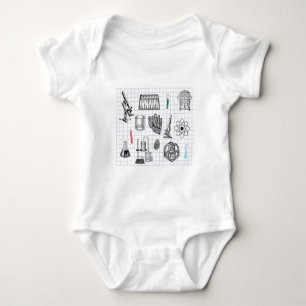 Science Chemistry Scientist Pattern  Baby Bodysuit