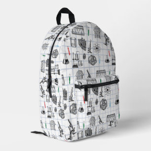 Science Chemistry Scientist Pattern Back to School Printed Backpack