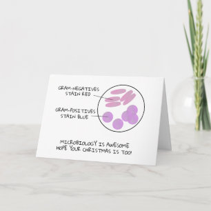 Science Christmas Microbiology Gram Stain Poem Lab Card