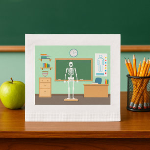 Science Class Skeleton Napkin