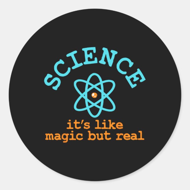 Science  classic round sticker (Front)