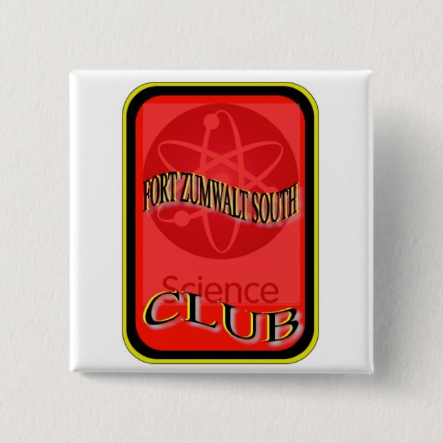 Science Club! 15 Cm Square Badge (Front)