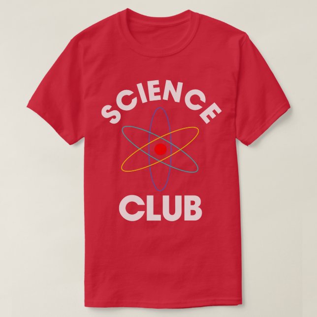 science club scientist typography with drawing T-Shirt (Design Front)