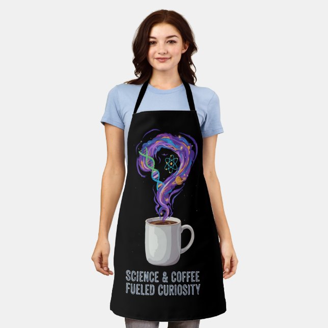  Science & Coffee Fuelled Curiosity Apron (Worn)