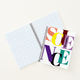 "SCIENCE" colourful personalised Notebook
