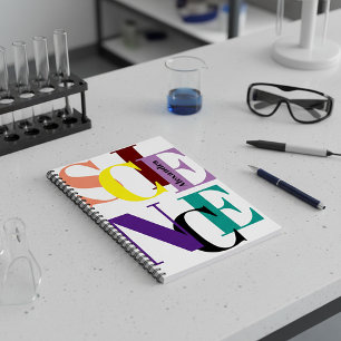 "SCIENCE" colourful personalised Notebook