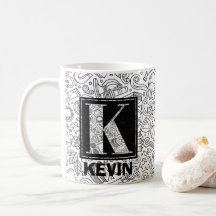 Science Custom Monogram - Letter K Coffee Mug