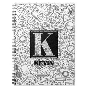 Science Custom Monogram - Letter K Notebook