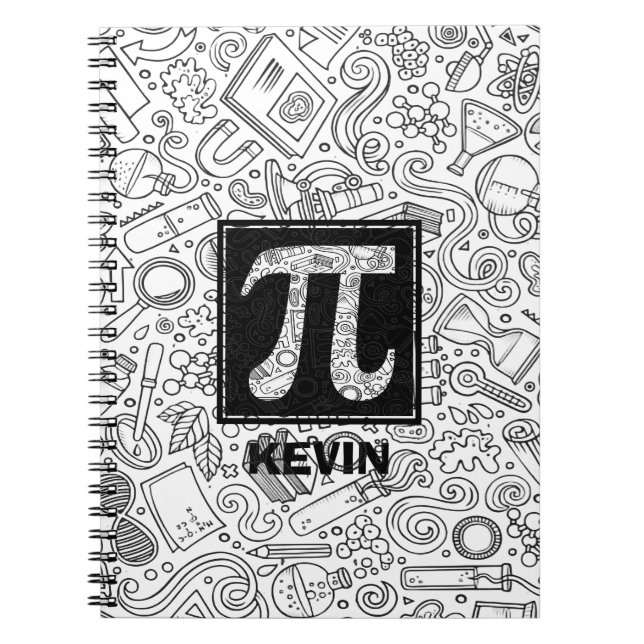 Science Custom Monogram - Pi Symbol Notebook (Front)