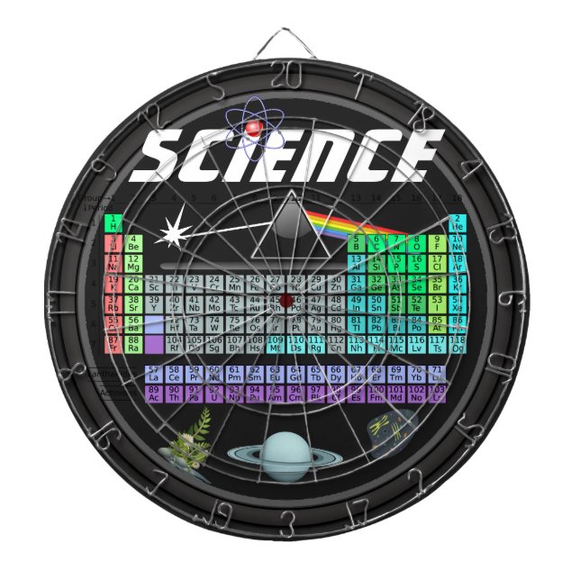 Science Dartboard With Darts (Front)