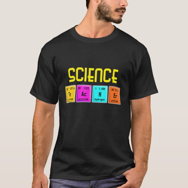 Science Day Biology Teacher Microscope Beaker Scie T-Shirt (Front)