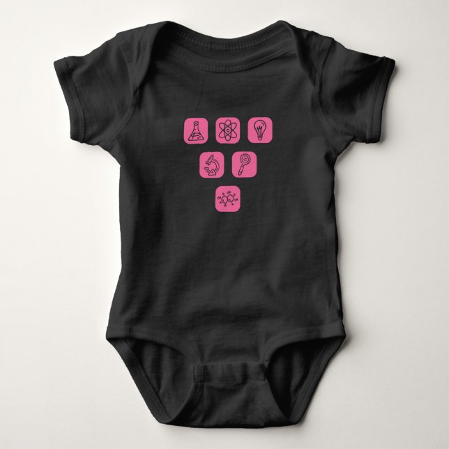 Science Elements Items Baby Bodysuit (Front)