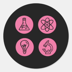 Science Elements Items Classic Round Sticker