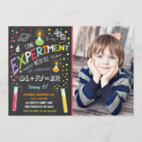 Science Experiment Birthday Invitation Boy