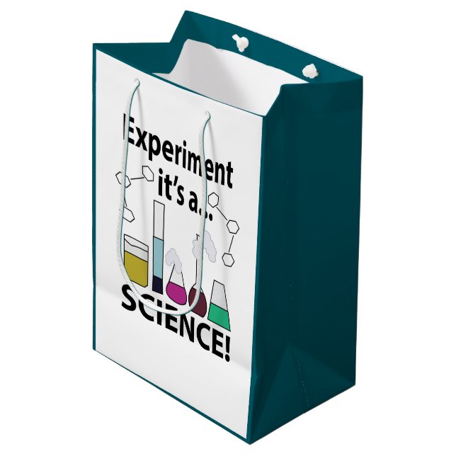 Science Experiment It's a Science  Medium Gift Bag (Front Angled)