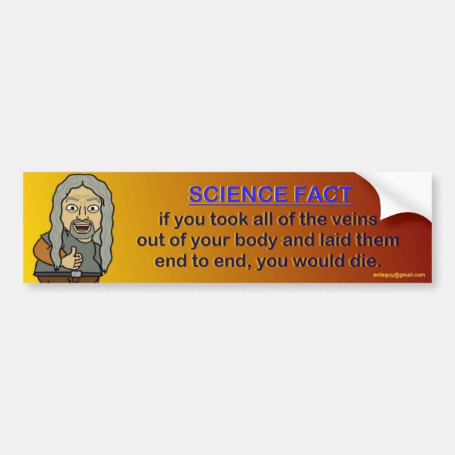 science fact bumper sticker (Front)