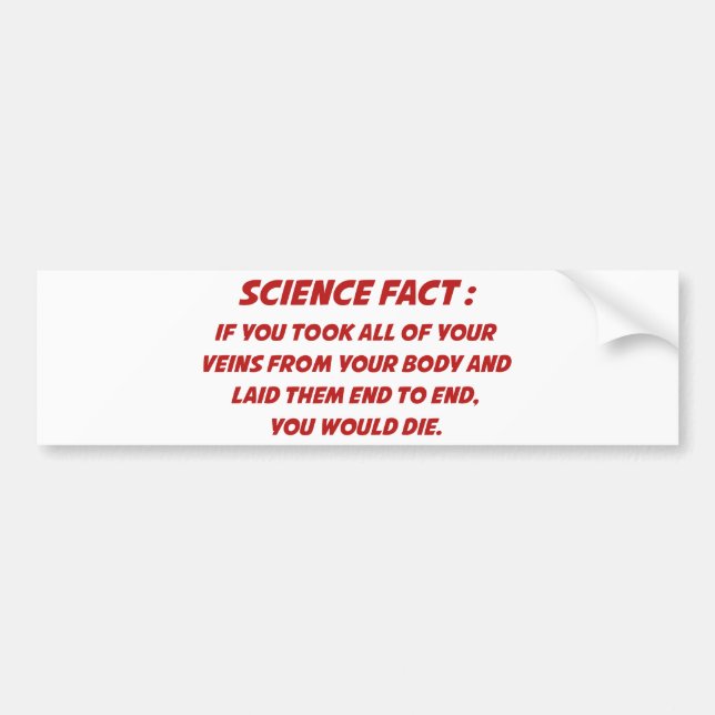 Science Fact Bumper Sticker (Front)