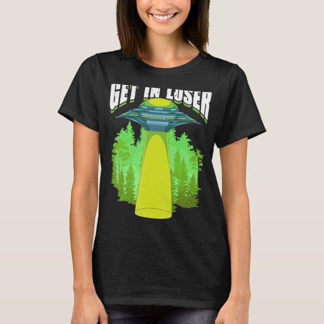 Science Fiction Alien Abduction Ufo  Alien T-Shirt (Front)