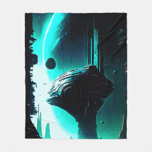 Science Fiction Alien Landscape 103 Fleece Blanket