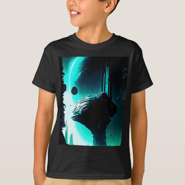 Science Fiction Alien Landscape 103 T-Shirt (Front)