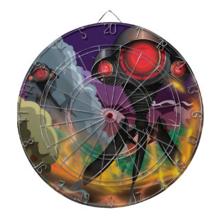 Science Fiction Alien Tripod Attack! Dartboard