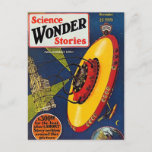 Science Fiction  art 1929 UFO Postcard<br><div class="desc">Vintage Sci Fi</div>