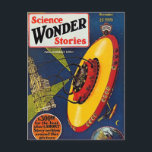 Science Fiction  art 1929 UFO Postcard<br><div class="desc">Vintage Sci Fi</div>