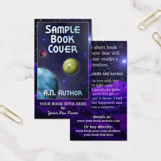 Science-Fiction Author Promotion Big Book Cover (Office)