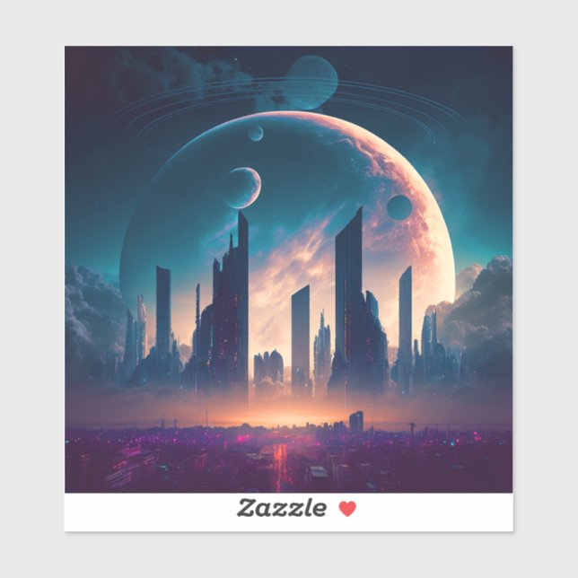 Science Fiction Cyberpunk Space City (Sheet)