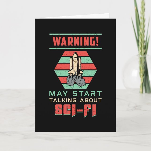Science Fiction Day Space Alien Science Nerds Gift Card (Front)