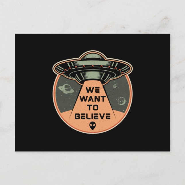 Science Fiction Day Space Science Alien Stars Gift Postcard (Front)