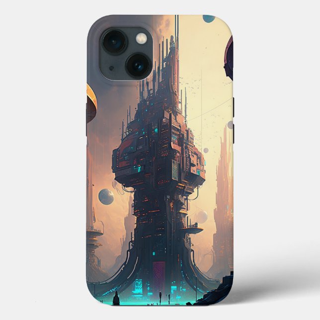 Science Fiction Futuristic City Case-Mate iPhone C Case-Mate iPhone Case (Back)
