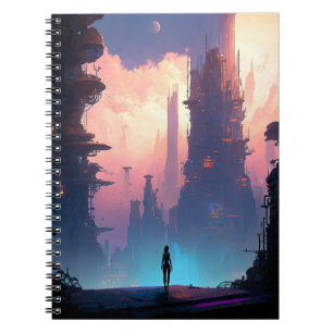 Science Fiction Futuristic City Notebook
