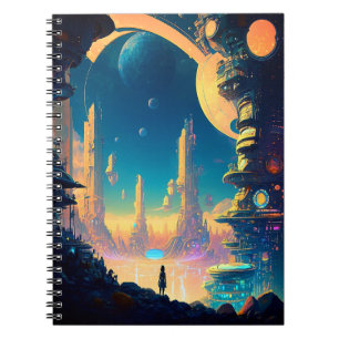 Science Fiction Futuristic City Notebook