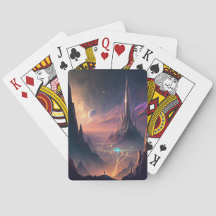 Science Fiction Futuristic City Playing Cards