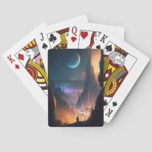 Science Fiction Futuristic City Playing Cards
