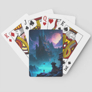 Science Fiction Futuristic City Playing Cards