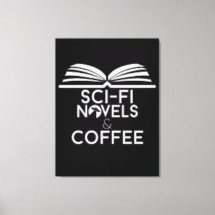 Science Fiction Novels and Coffee Canvas Print