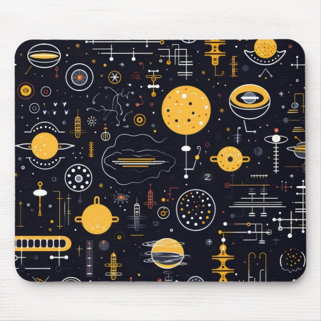 Science Fiction Pattern Mouse Mat (Front)