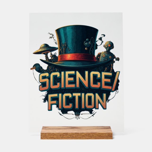 Science/Fiction Plaque Acrylic Sign (Front)