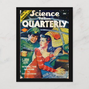 Science fiction quarterly spring 1942_Pulp Art Postcard