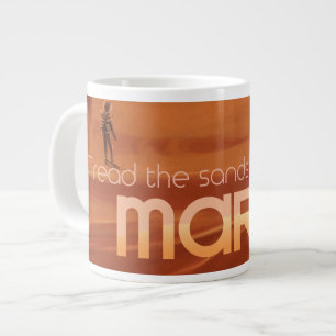 Science Fiction Vintage Mars Vacation Illustration Large Coffee Mug
