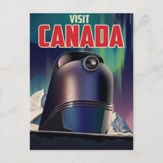 Science fiction Visit Canada travel poster Postcard