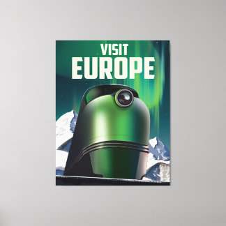 Science fiction Visit Europe travel poster Canvas Print