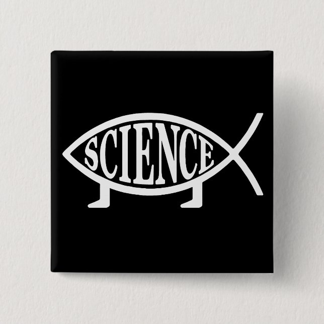 Science Fish 15 Cm Square Badge (Front)